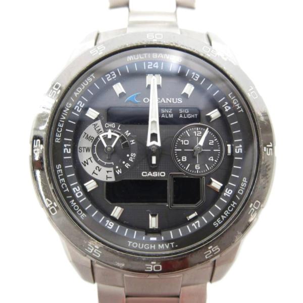 カシオ CASIO ジャンク品 腕時計 タフソーラー オシアナス アナデジ クロノグラフ チタン 銀...