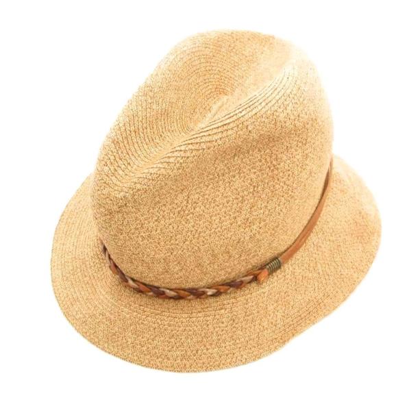 ハッツ&amp;ドリームス HATS &amp; DREAMS 美品 ペーパー 中折れ ハット ナチュラルカラー /...