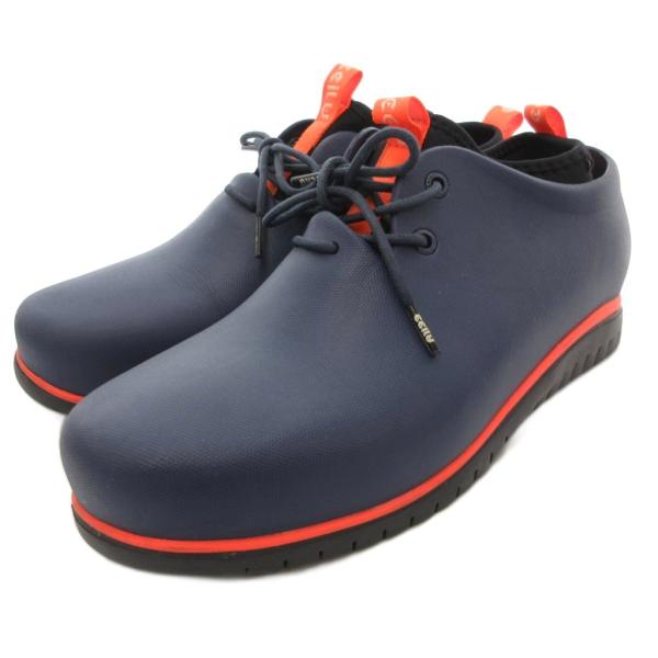 チル ccilu レインシューズ 26.5cm スニーカー ローカット 紺 ネイビー /AE メンズ