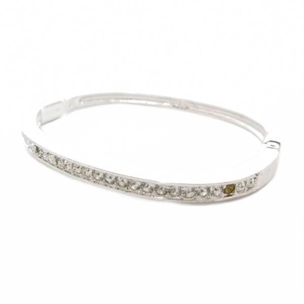 スワロフスキー SWAROVSKI バングル ブレスレット ラインストーン シルバーカラー /AE ...