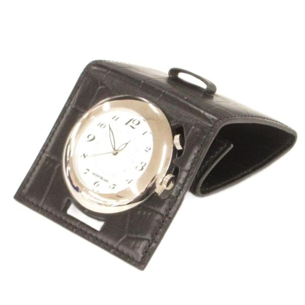 モンブラン MONT BLANC ジャンク品 トラベルクロック 置き時計 7056 アナログウォッチ...