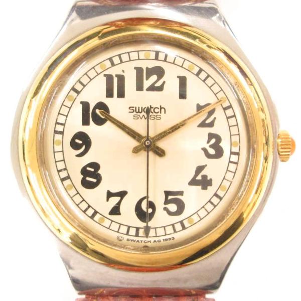 スウォッチ SWATCH IRONY RED JACK 腕時計 アナログウォッチ クォーツ 文字盤ゴ...