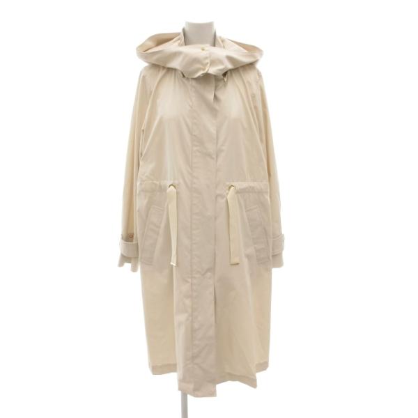 アナイ ANAYI 24SS アナイ ブライトツイル モッズコート 36 ロング ジップアップ フー...