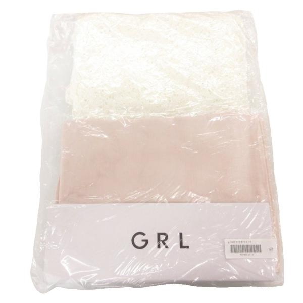 未使用品 グレイル GRL 花柄レース浴衣セット フラワーレース 帯付き F 白 オフホワイト ピン...