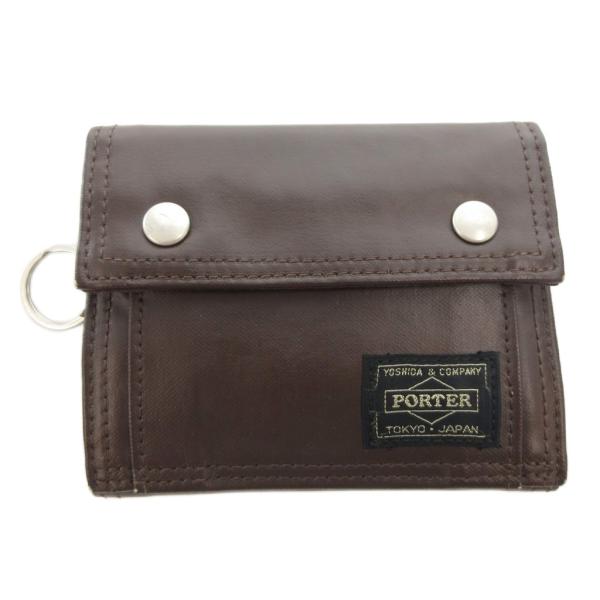 ポーター PORTER フリースタイル 三つ折り財布 ウォレット レザー 茶 ブラウン /FF メン...