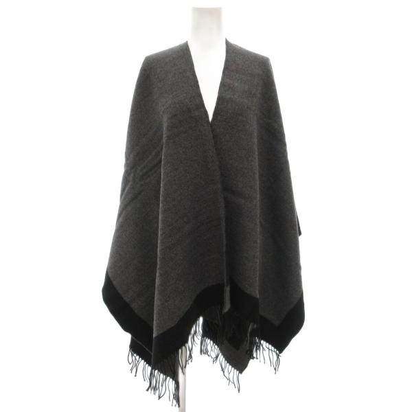 バンヤードストーム BARNYARDSTORM ストール ポンチョ グレー ブラック フリンジ /U...
