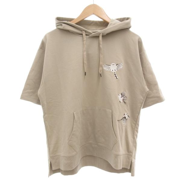 未使用品 グラニフ graniph タグ付き シマエナガ ミニ裏毛ビッグシルエットパーカー スウェッ...