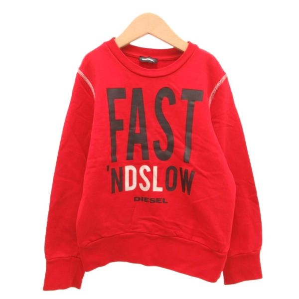 ディーゼル キッズ DIESEL KIDS トレーナー 長袖 プリント 8 赤 レッド /JS キッ...