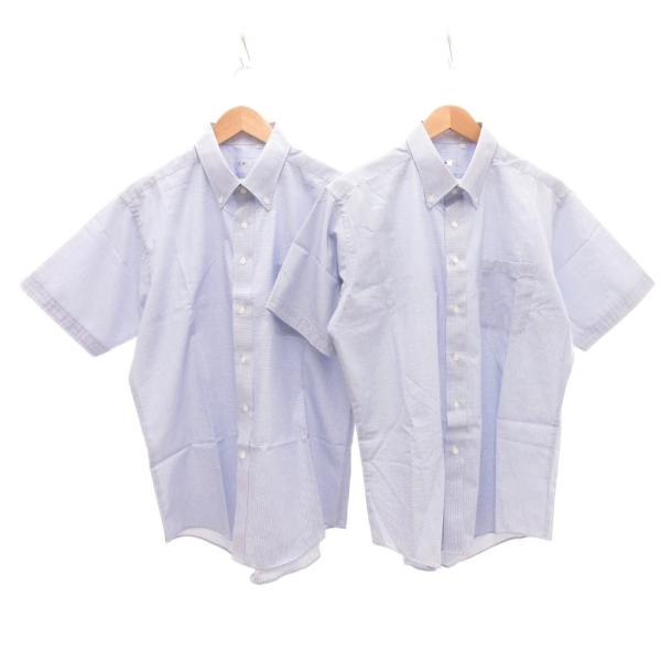 スーツセレクト SUIT SELECT 美品 2点セット シャツ ボタンダウン 長袖 チェック クロ...