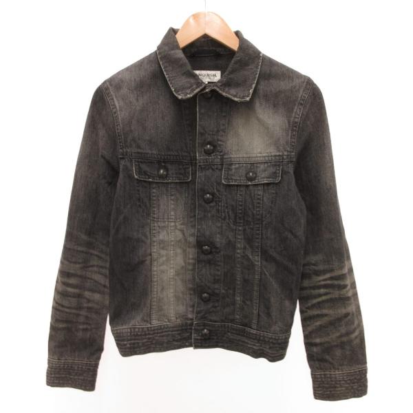 ヴァンキッシュ VANQUISH デニムジャケット ジージャン ワーク S 黒 ブラック /JS メ...