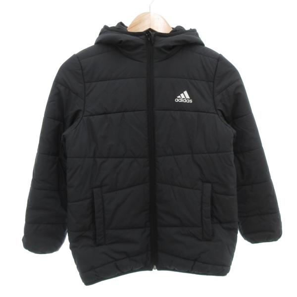 アディダス adidas YK WINTER パデット 中綿ジャケットフード ロゴプリント 140 ...