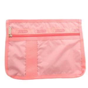 未使用品 レスポートサック LesportSAC タグ付き ポーチ インバッグ ロゴ ピンク グリーン /FF レディース
