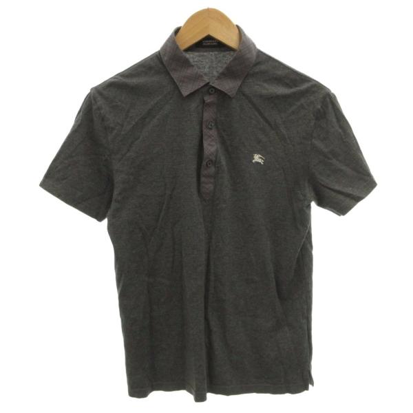 バーバリーブラックレーベル BURBERRY BLACK LABEL ポロシャツ 半袖 襟チェック ...