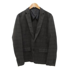 グローバルワーク GLOBAL WORK CARREMAN社製生地 テーラードジャケット シングル グレンチェック L グレー /JS メンズ