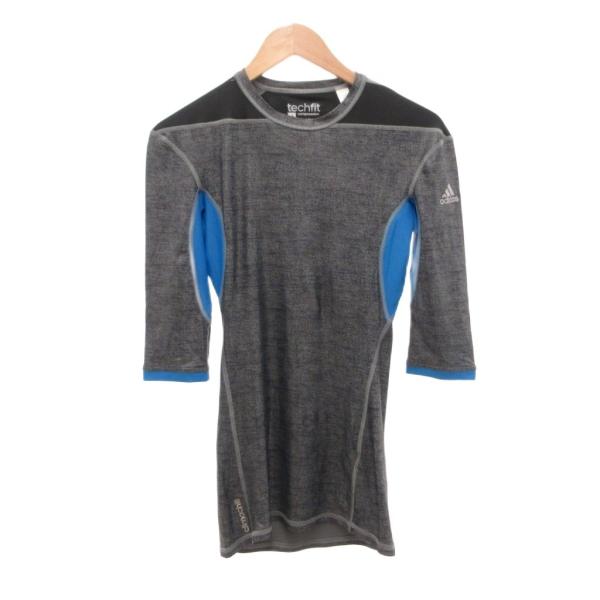 アディダス adidas TECHFIT CHILL インナーウェア Tシャツ 七分袖 O グレー ...