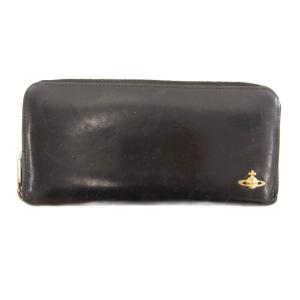 ヴィヴィアンウエストウッド Vivienne Westwood 長財布 ウォレット ラウンドファスナー オーブ レザー 黒 ブラック /JS メンズ
