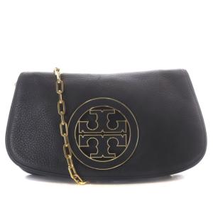 トリーバーチ TORY BURCH Amandaロゴクラッチ ショルダーバッグ 2WAY チェーン レザー ブラック /YO1
