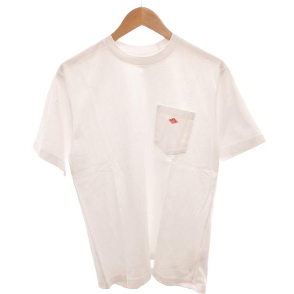 ダントン DANTON ポケットTシャツ 半袖 ロゴ 40 白 ホワイト JD-9041 /FF メ...