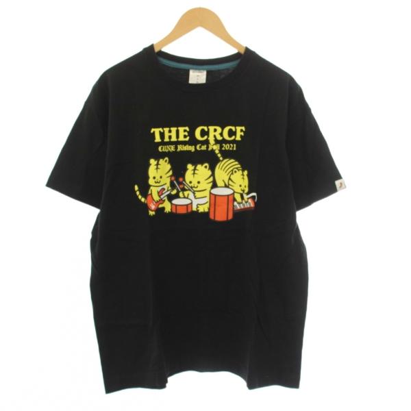 キューン CUNE CECF とらちゃん Tシャツ カットソー 半袖 プリント XL 黒 ブラック ...