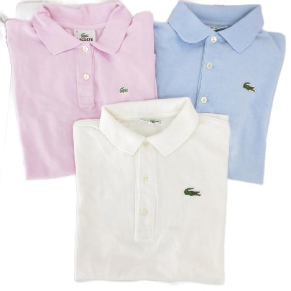 ラコステ LACOSTE CHEMISE 3点セット ヴィンテージ ポロシャツ 半袖 鹿の子 ロゴ ...