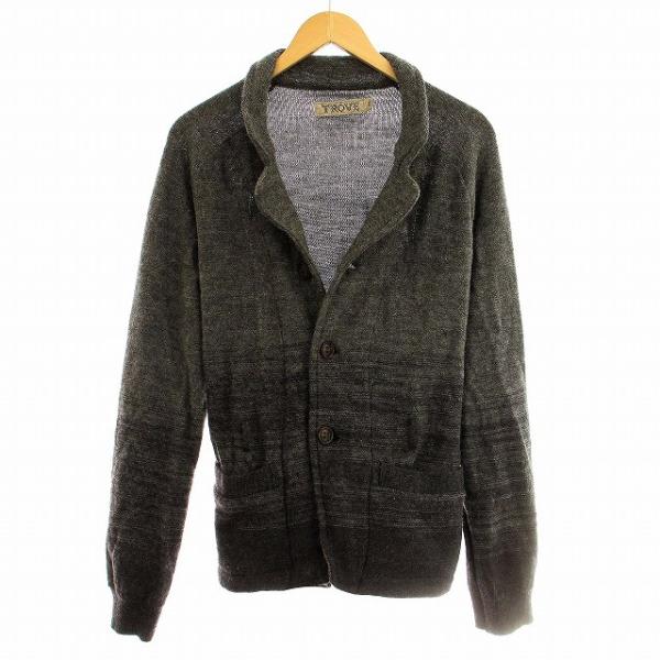 トローヴ TROVE ニットジャケット V22CAR01 ウール ジャケット 3 グレー /☆G メ...