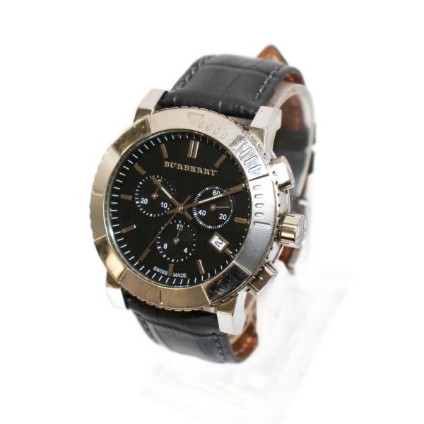 バーバリー BURBERRY 腕時計 クオーツ クロノグラフ ブラック文字盤 黒 シルバーカラー B...