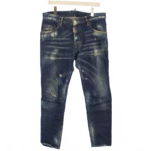 ディースクエアード DSQUARED2 SKATER JEAN ダメージ加工 USED加工 デニム パンツ ジーンズ ボタンフライ 50 青 S71LB0469 /TK メンズ