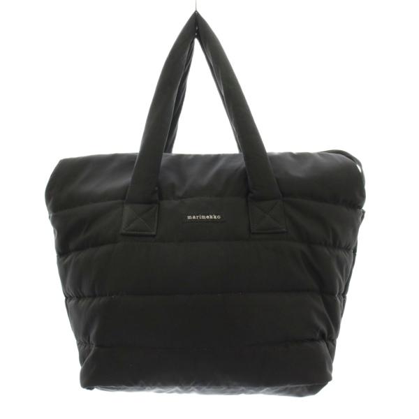 マリメッコ marimekko MILLA ミラ トートバッグ キルティング 中綿 黒 ブラック 0...