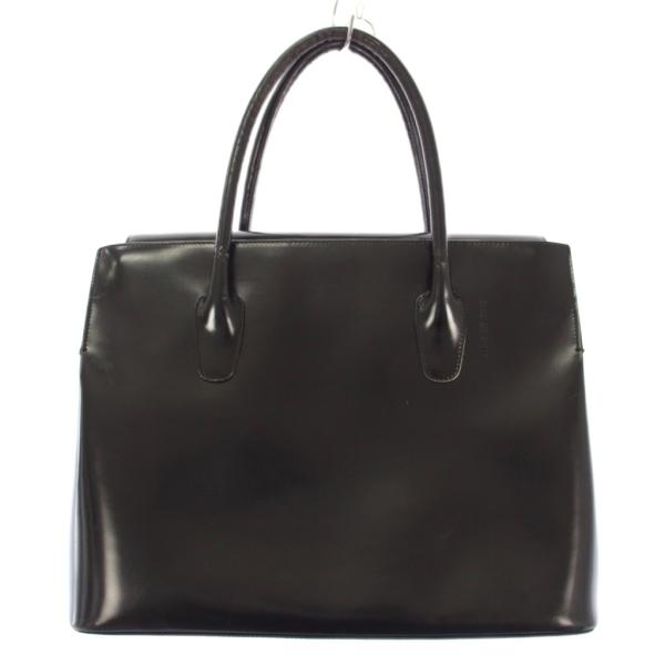 ジルサンダー JIL SANDER ハンドバッグ パテントレザー ワンカラー ロゴ 型押し ワンポイ...