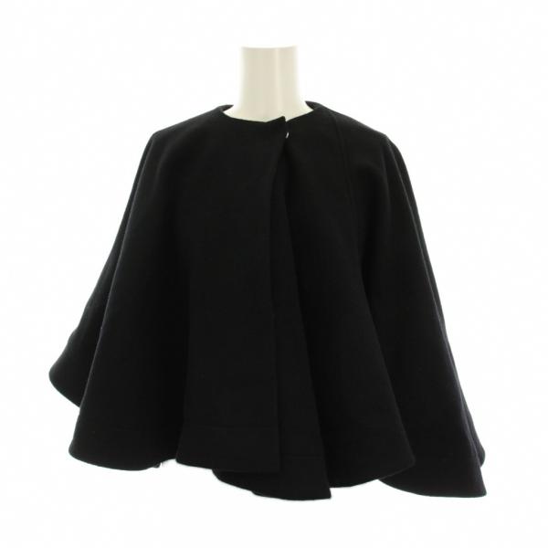シーニュ Cygne 24AW フレアショートケープ Romain ポンチョ ウール F 黒 /YM...