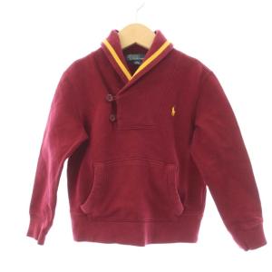 ポロ ラルフローレン POLO RALPH LAUREN 子ども服（女の子用） 110 赤 ショールカラー 長袖 襟ライン入り /JP キッズ