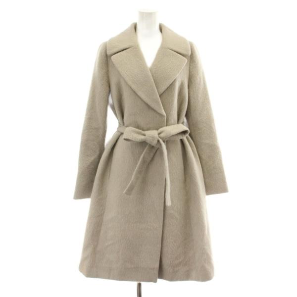 トゥービーシック TO BE CHIC コート 40 グレージュ テーラードカラー フレアシルエット...