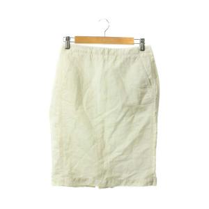 ジャーナルスタンダード JOURNAL STANDARD スカート ひざ丈 タイト リネン混 38 白 /HY レディース中古 【ベクトル 古着】