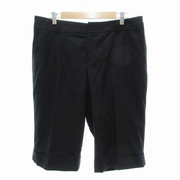 23区 オンワード樫山 ハーフパンツ ショーツ ウール カシミヤ混 50 黒 ブラック /JS レデ...