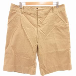 ラルフローレン RALPH LAUREN ショートチノパンツ ハーフ ショーツ ワイド ボタンフライ 7f ベージュ /GV ☆AA★ レディース