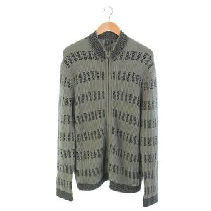 アルマーニエクスチェンジ A/X ARMANI EXCHANGE ジャケット ブルゾン ニット ジップアップ L グレー /MT メンズ【中古】【ベクトル 古着】