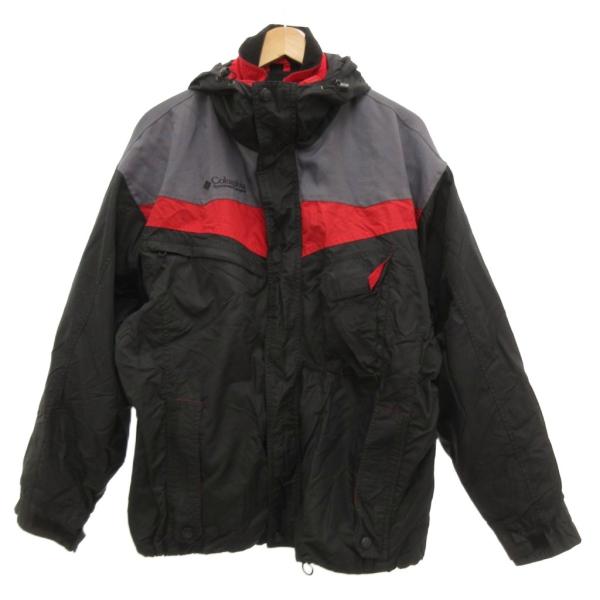 コロンビア Columbia ジャンク品 ジップアップパーカー ジャケット 裏起毛 ナイロン LL ...