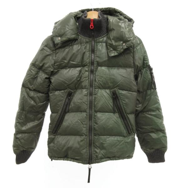 デュベティカ DUVETICA ダウンジャケット ブルゾン ジップアップ ロゴ 40 緑 グリーン ...