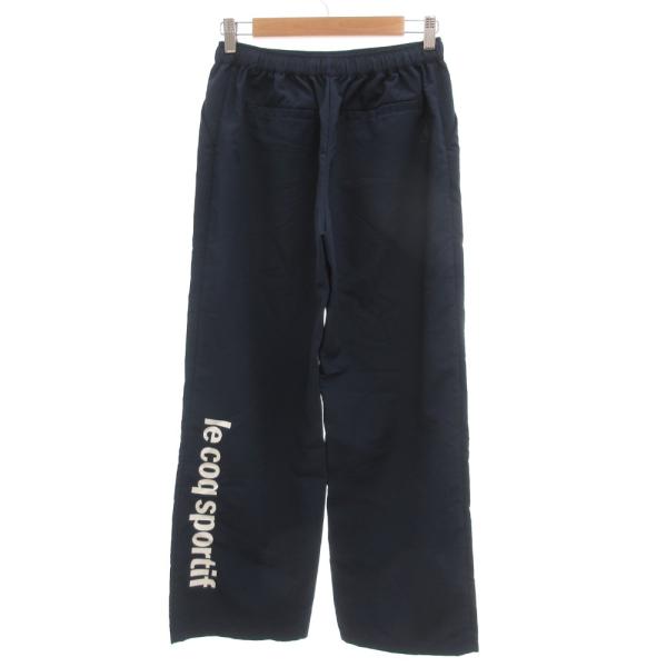 ルコックスポルティフ le coq sportif イージーパンツ ピステ ロゴ プリント M 紺 ...