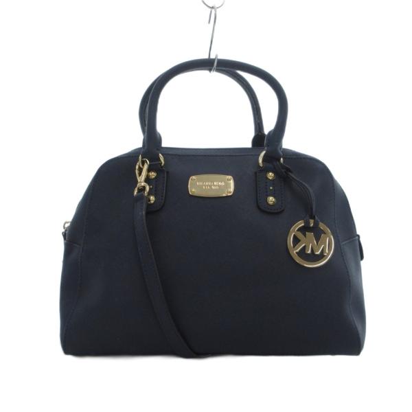 マイケルコース MICHAEL KORS 2WAY ハンドバッグ ショルダー 紺 ネイビー ロゴチャ...
