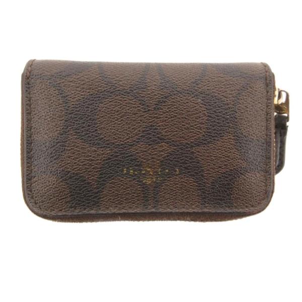 コーチ COACH B2146 小銭入れ コインケース シグネチャー ロゴ 茶 ブラウン /JS ■...