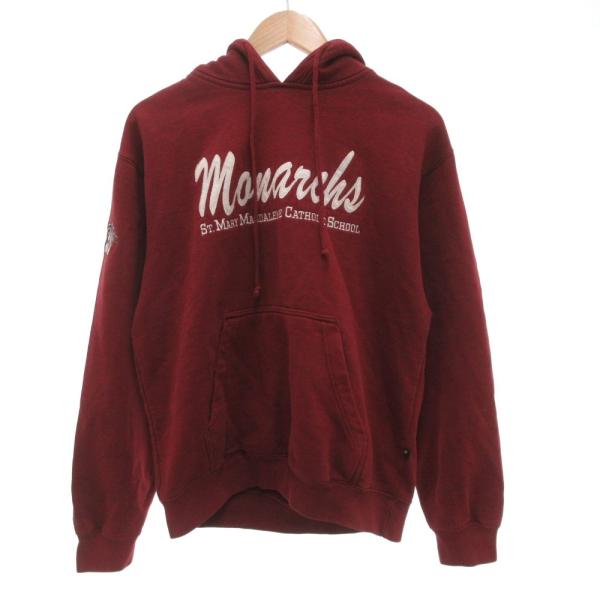 ペナント PENNANT スウェットパーカー トレーナー 裏起毛 ロゴ刺繍 XS 赤 ワインレッド ...