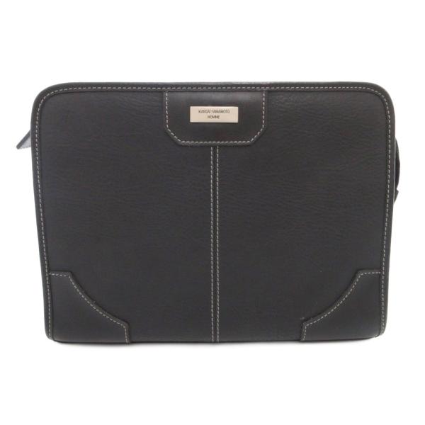 KANSAI YAMAMOTO HOMME セカンドバッグ クラッチバッグ 黒 ブラック  ステッチ...