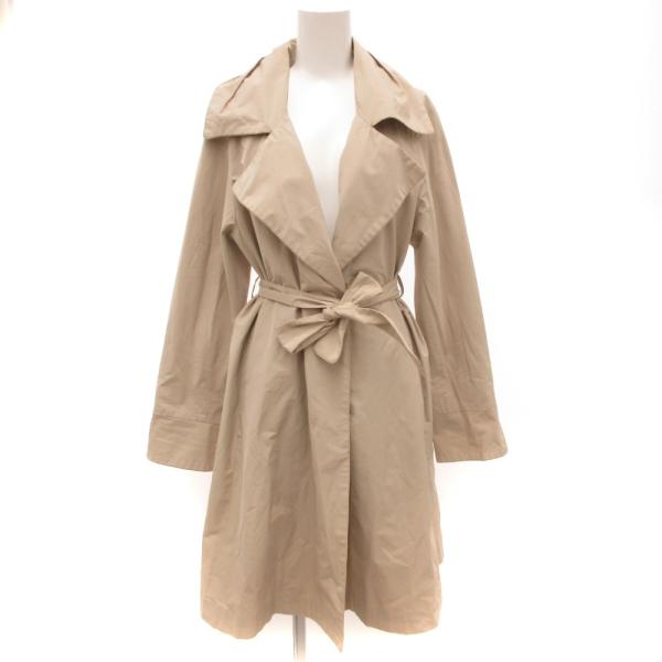 マックスマーラ MAX MARA CITY ガウンコート ロング リボンベルト 36 ベージュ /J...