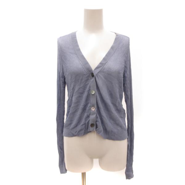 ダイアグラム Diagram カーディガン ニット シアー 36 青 ブルー /JS ■GY06 レ...