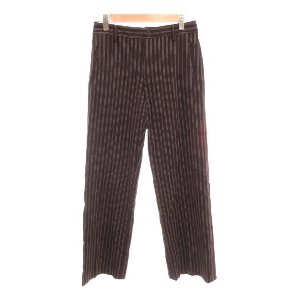 イッセイミヤケ ISSEY MIYAKE パンツ スラックス ウール ストライプ柄 センタープレス ...
