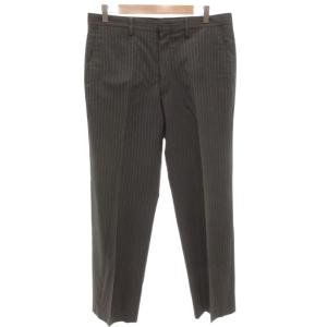 エポカ ウォモ EPOCA UOMO スラックス パンツ 絹 シルク 48 グレー系 ストライプ柄 フルレングス /ML ■GY06 メンズ