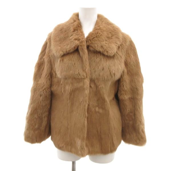 ピンクハウス PINK HOUSE ラビットファーコート ハーフ丈 カラー M 茶 ブラウン /JS...