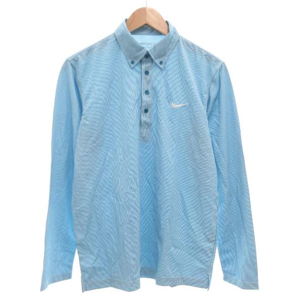 ナイキゴルフ NIKE GOLF ゴルフウェア ポロシャツ 長袖 ボタンダウン ロゴ刺繍 M ライト...
