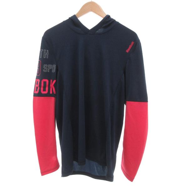 リーボック Reebok スポーツウェア パーカー プルオーバー O 紺 ネイビー ピンク /JS ...